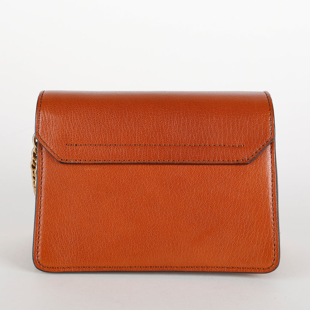 Small GV3 Flap Bag, Brown Calfskin/Suede GHW