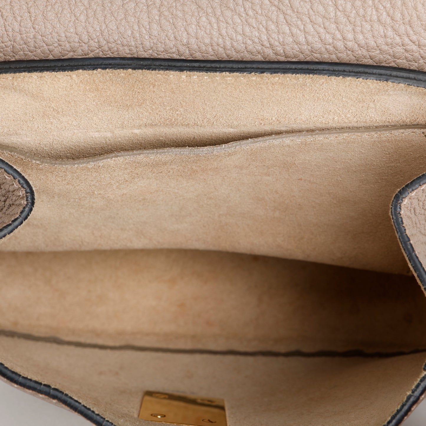 Small Drew Crossbody, Taupe Calfskin