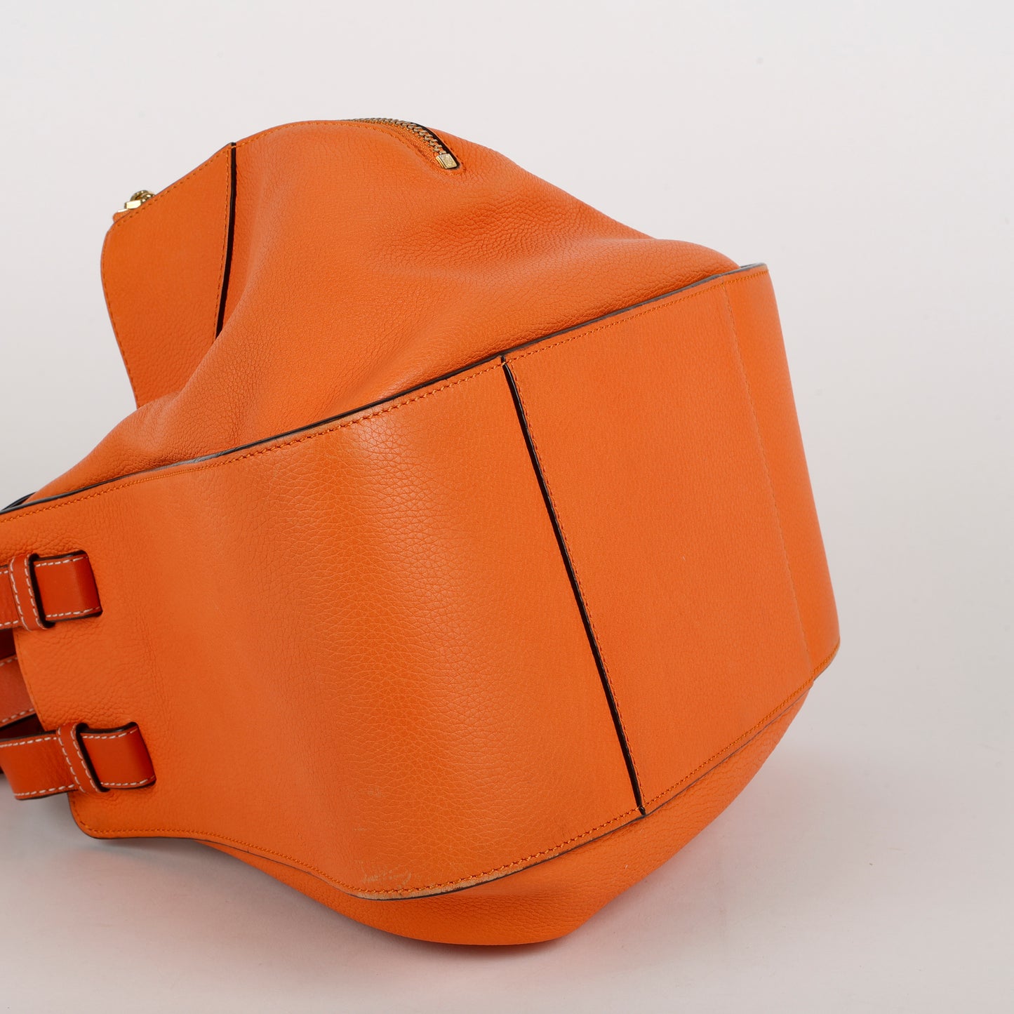 Small Hammock Shoulder Bag, Apricot Orange Calfskin