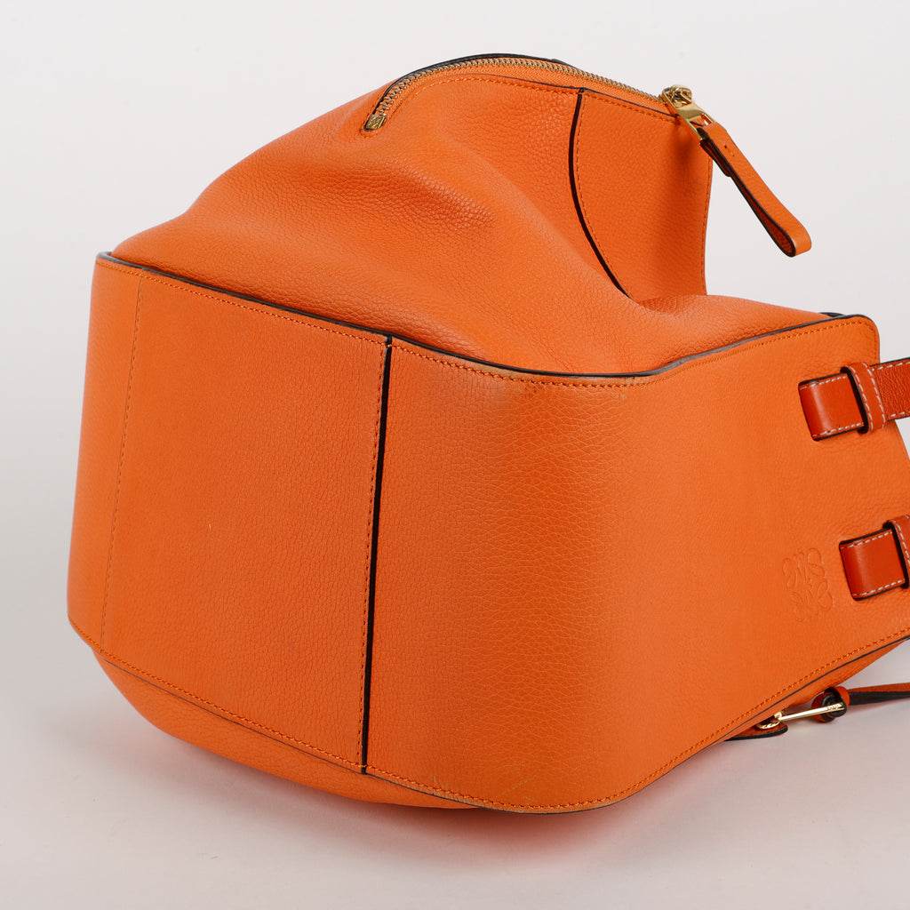 Small Hammock Shoulder Bag, Apricot Orange Calfskin