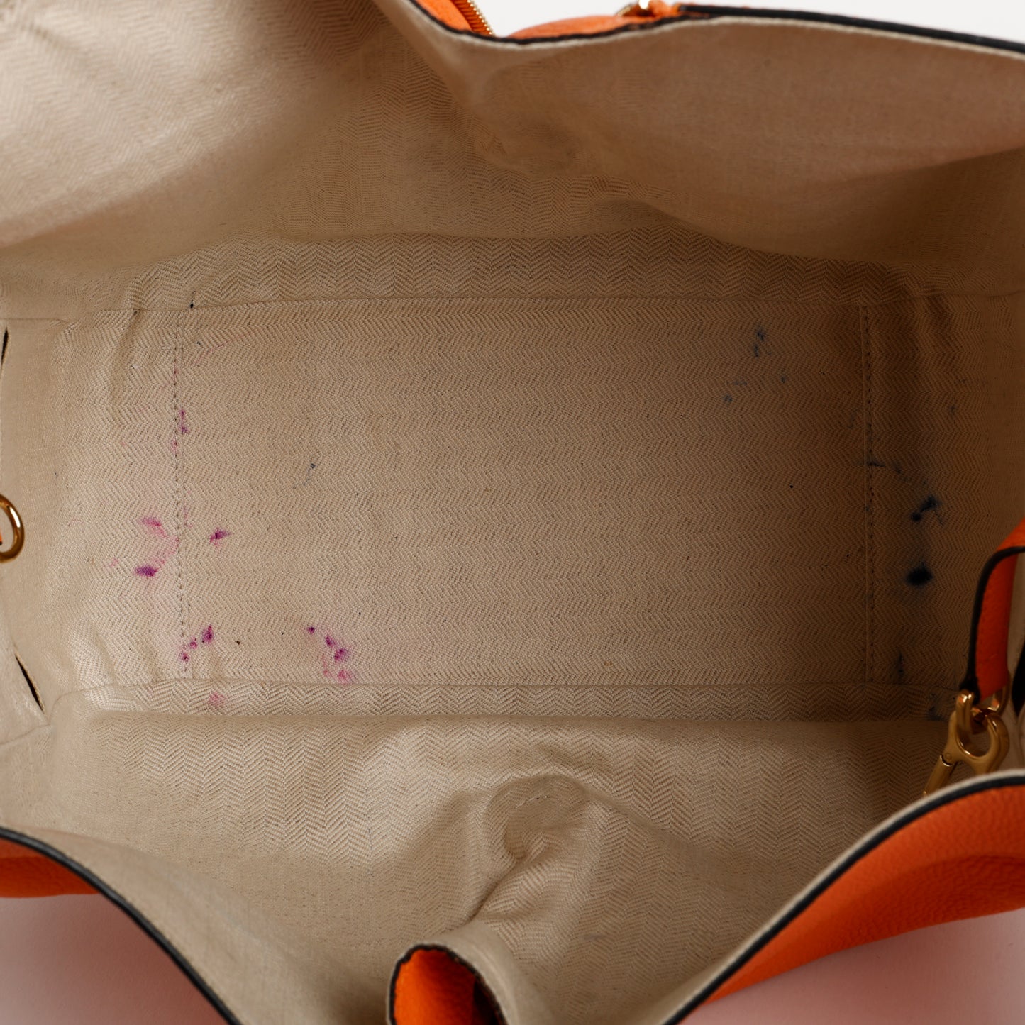 Small Hammock Shoulder Bag, Apricot Orange Calfskin