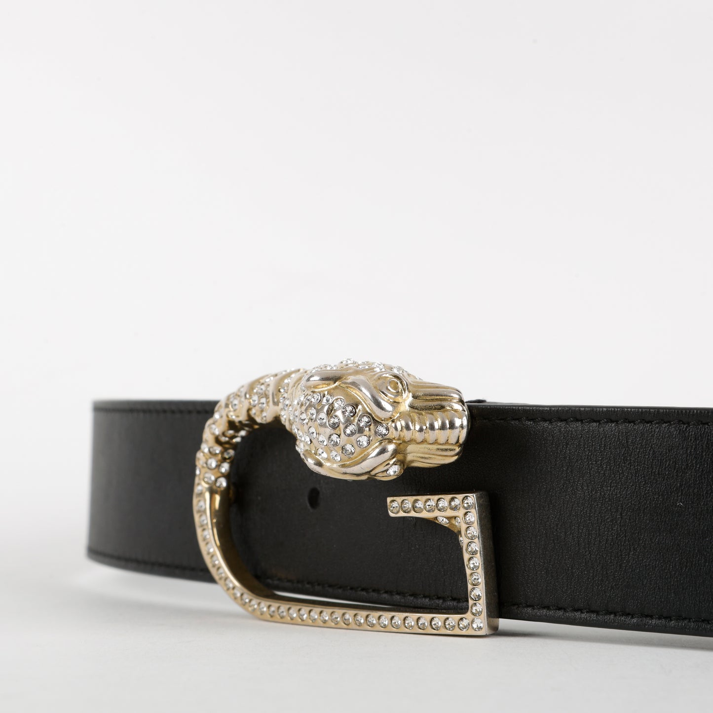 Tiger Head G Buckle Belt Size: 75