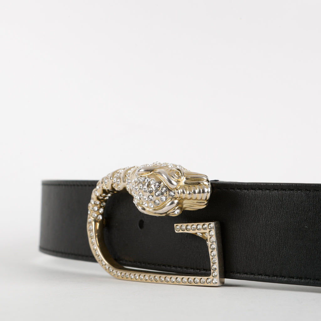 Tiger Head G Buckle Belt Size: 75