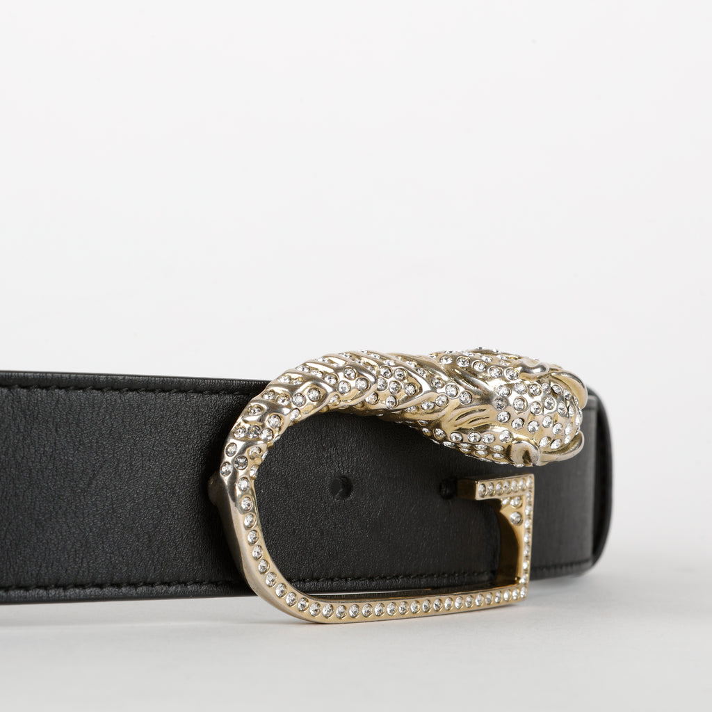 Tiger Head G Buckle Belt Size: 75