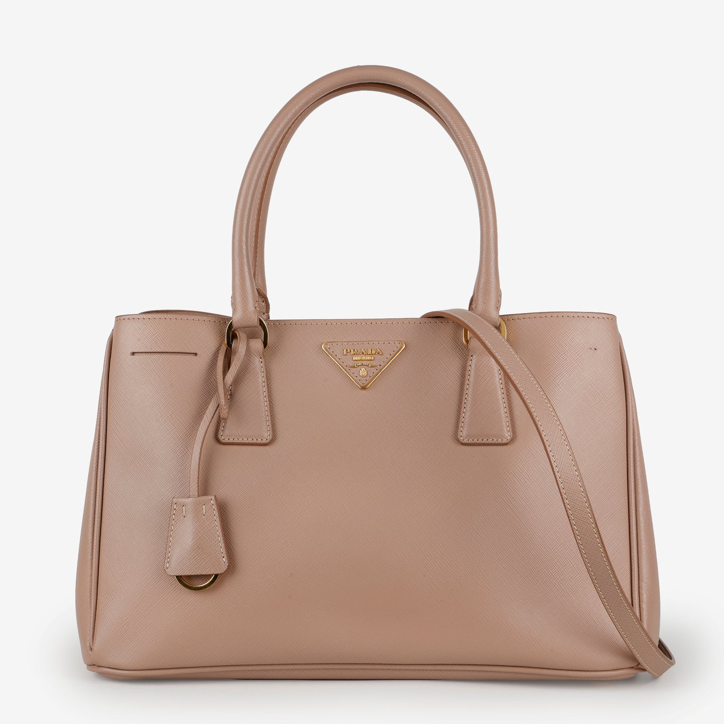 Medium Galleria, Beige Saffiano