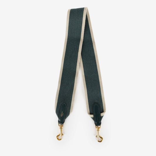 Jaquard Logo Short Strap, Green/Natural