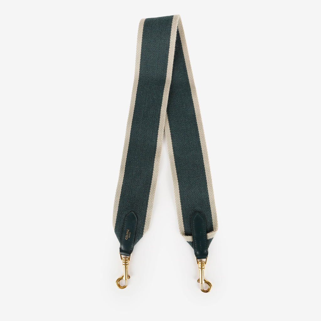 Jaquard Logo Short Strap, Green/Natural