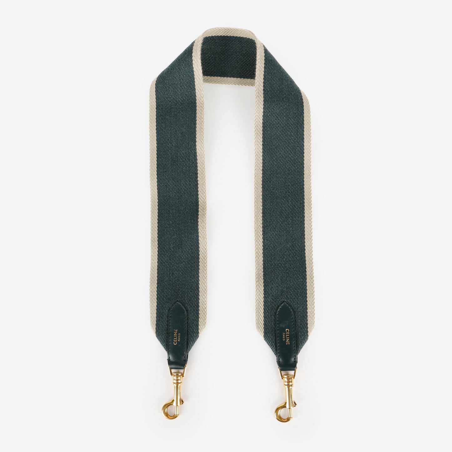 Jaquard Logo Short Strap, Green/Natural