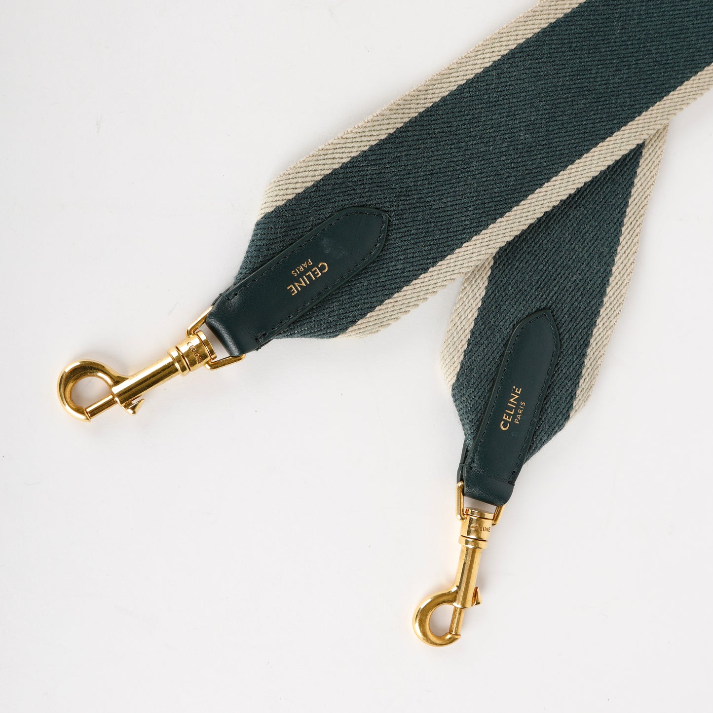 Jaquard Logo Short Strap, Green/Natural