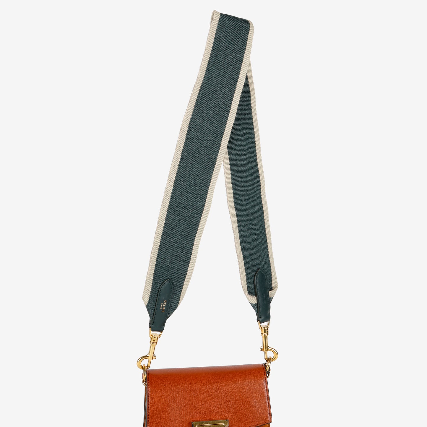 Jaquard Logo Short Strap, Green/Natural