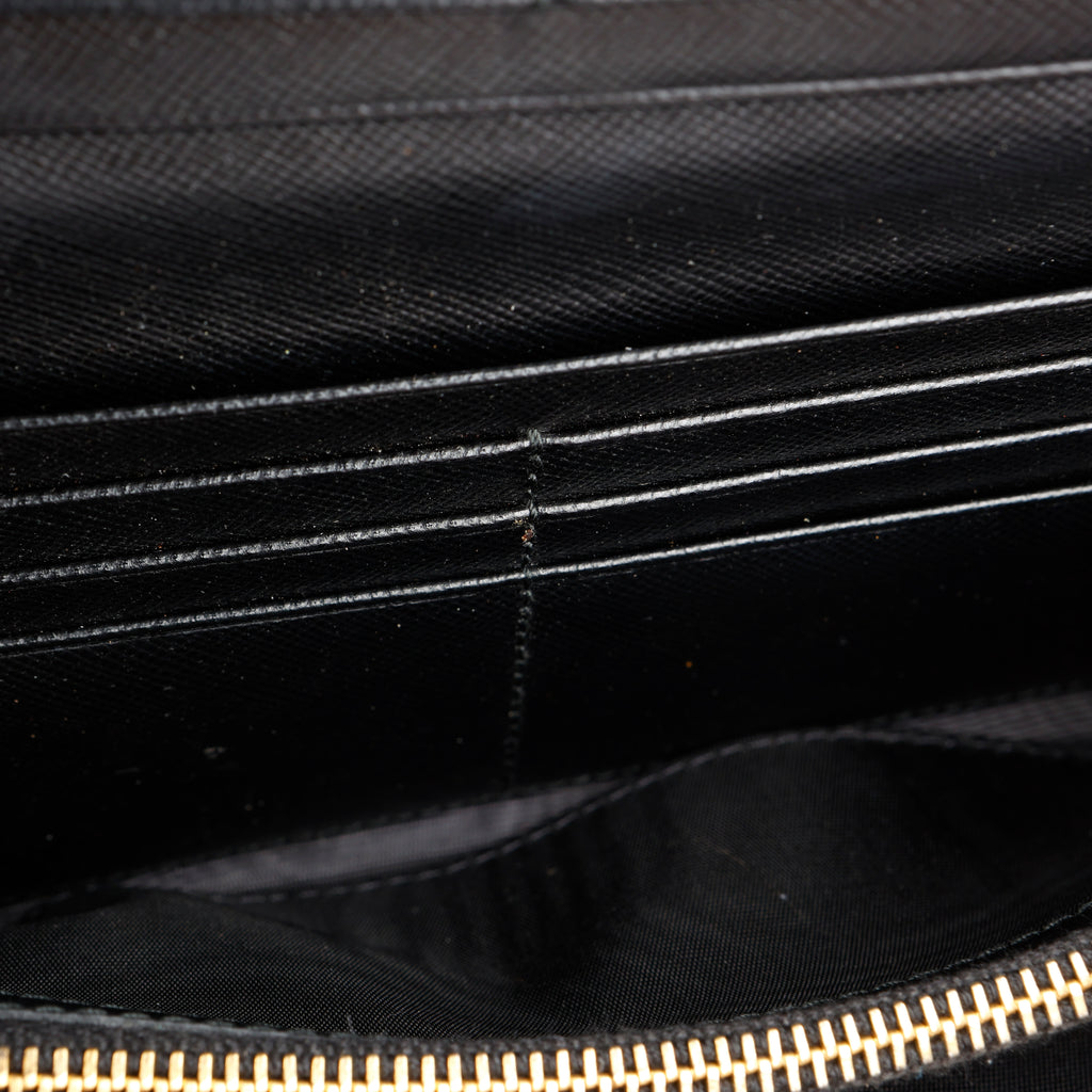 Continental Long Wallet, Black Saffiano 5247
