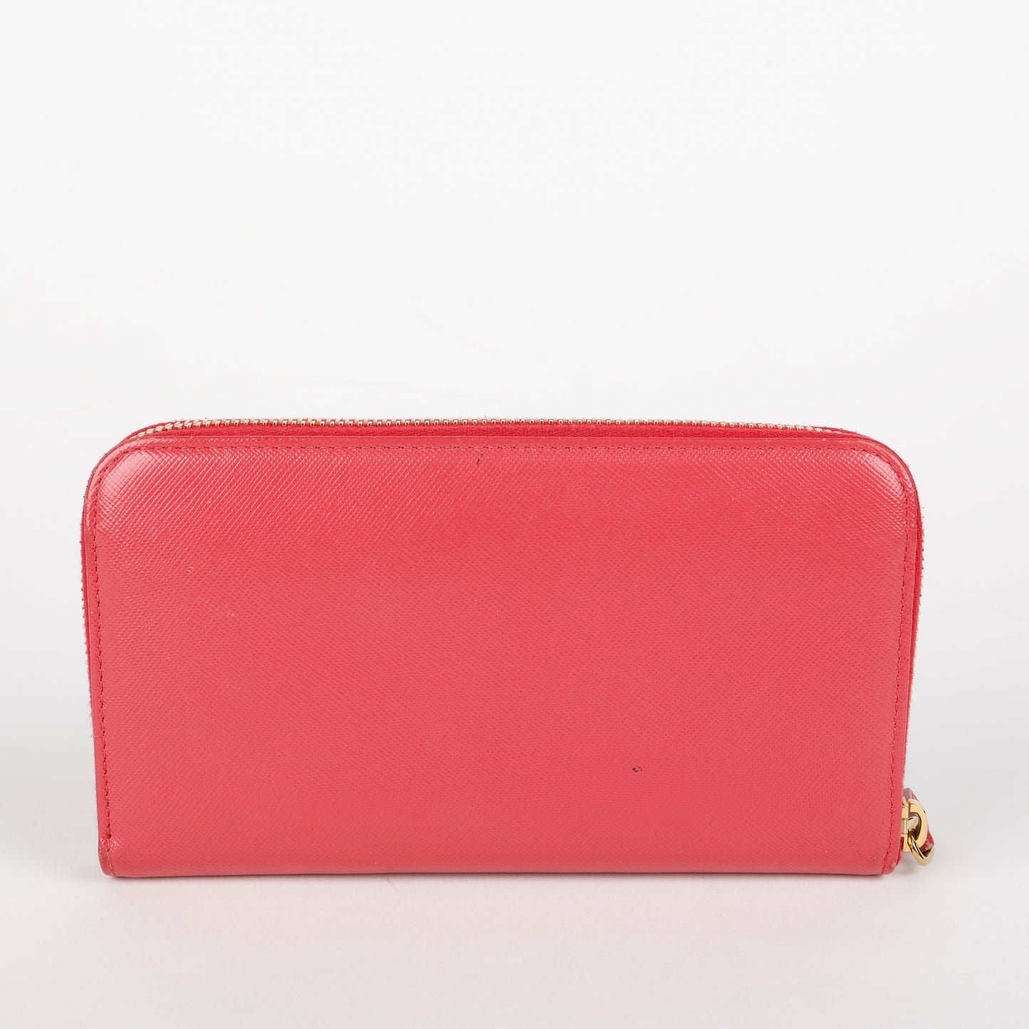 Large Fiocco Bow Continental Wallet, Fuchsia Saffiano
