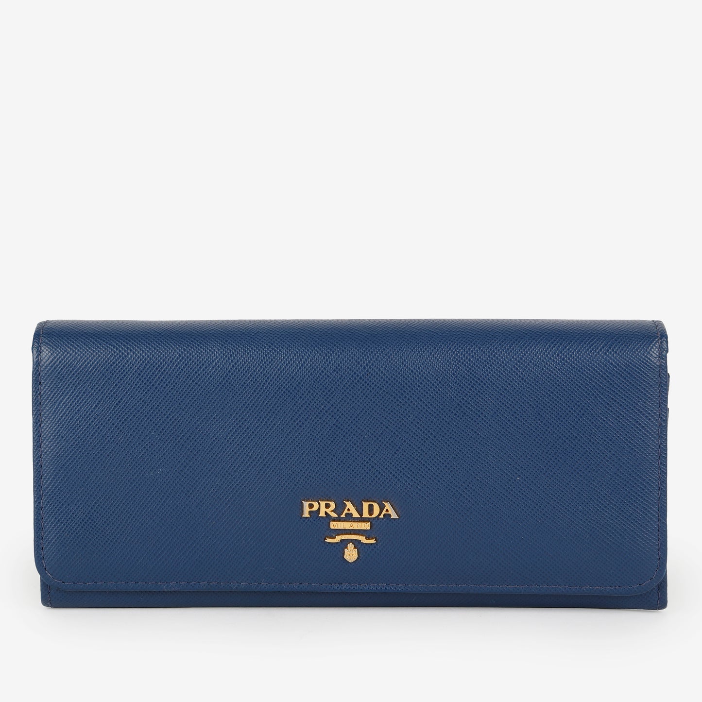 Continental Long Wallet, Blue Saffiano