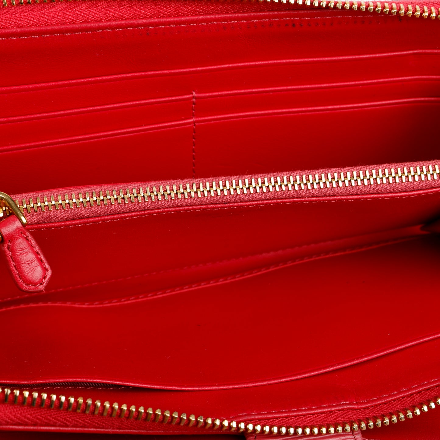 French Zip Around Wallet, Fuchsia Saffiano