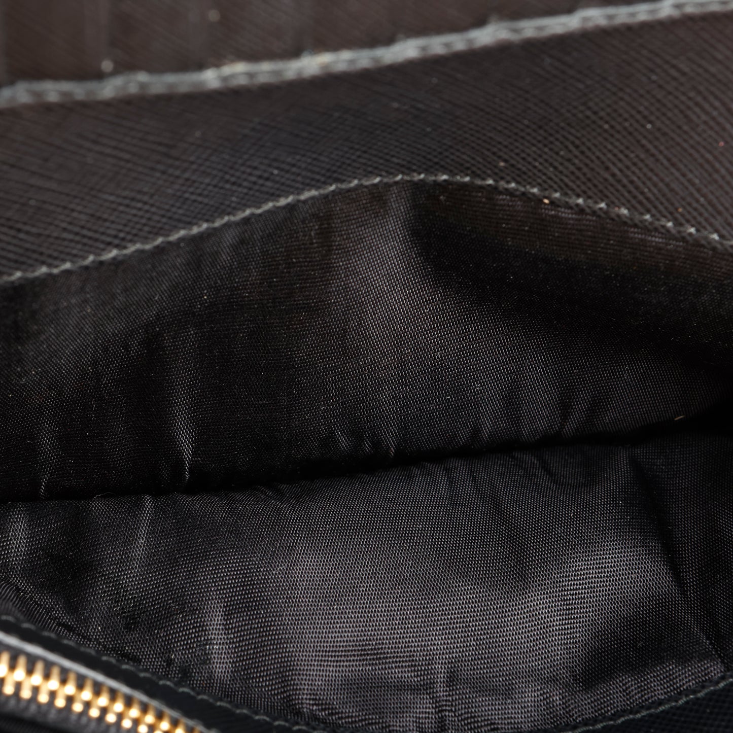 Large French Flip Wallet, Black Saffiano