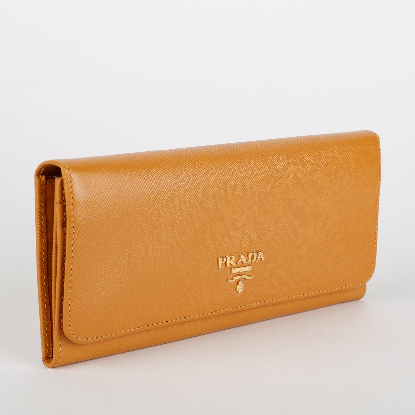 Continental Long Wallet, Camel Saffiano