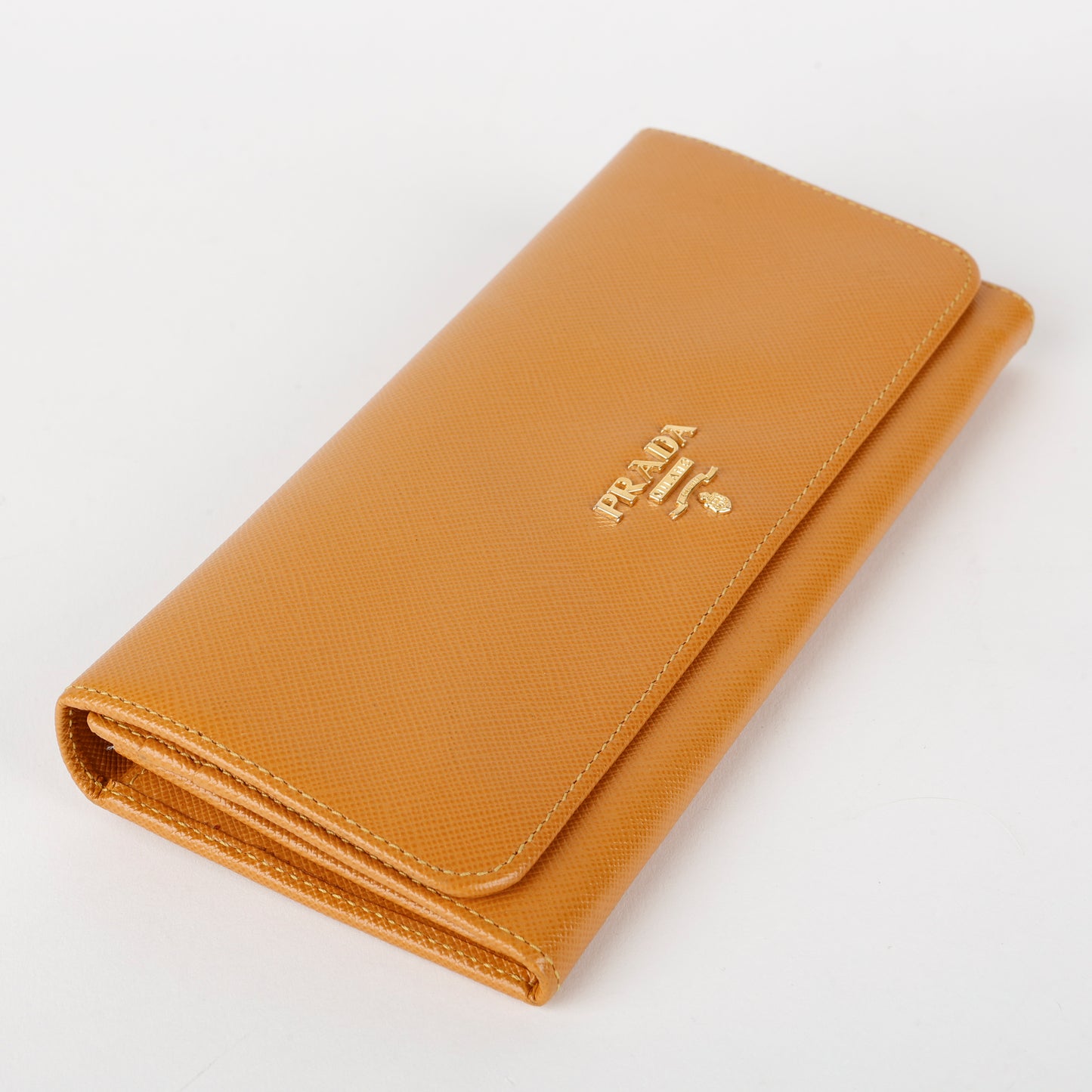 Continental Long Wallet, Camel Saffiano