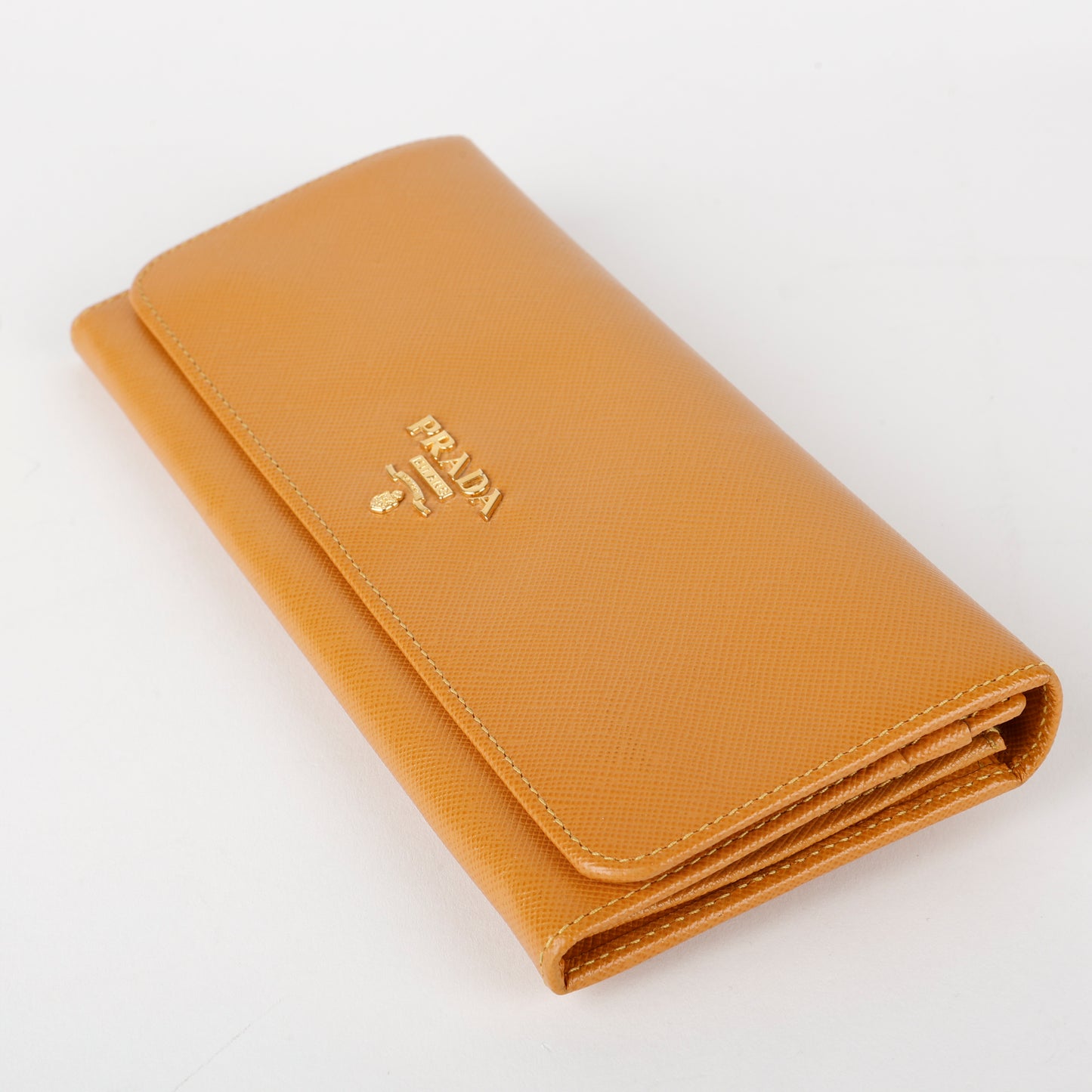 Continental Long Wallet, Camel Saffiano