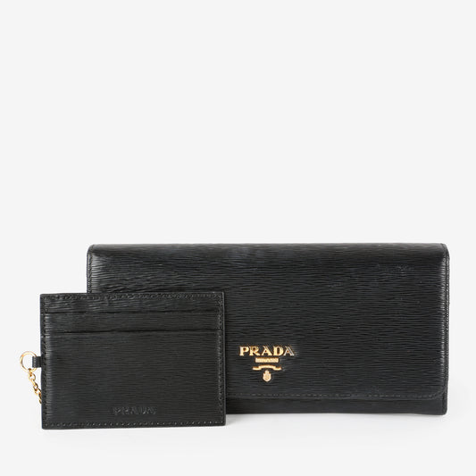 Continental Wallet, Black Move Leather