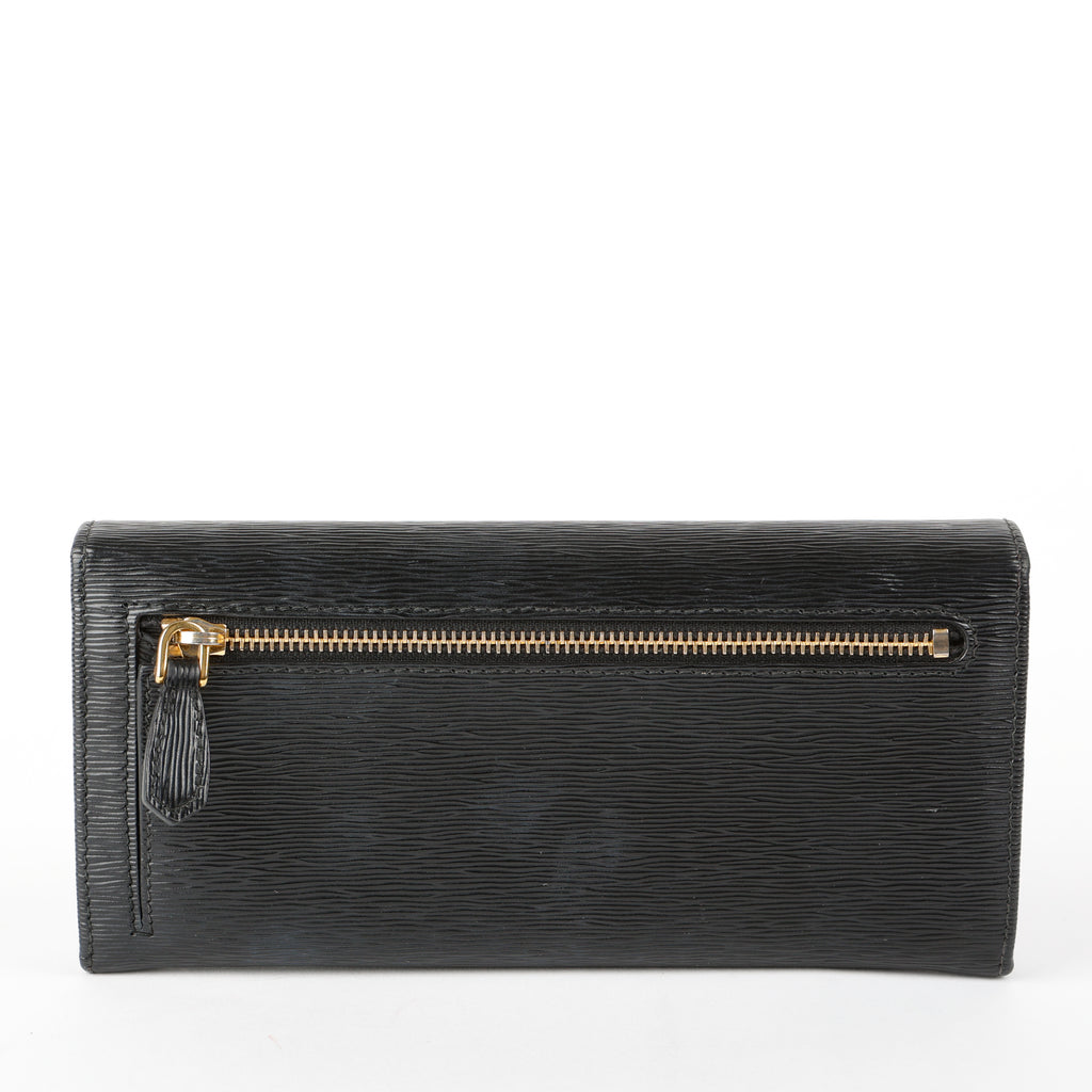 Continental Wallet, Black Move Leather