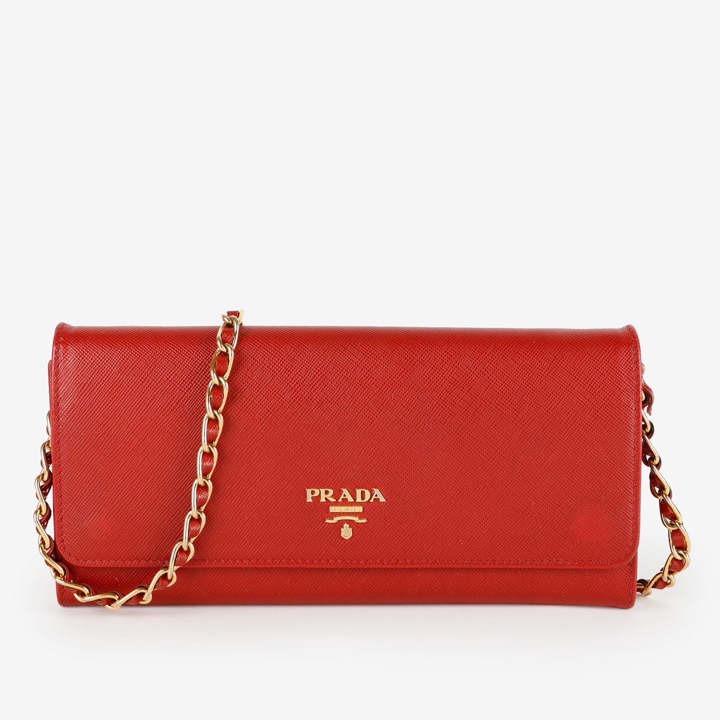 Wallet on Chain, Red Saffiano