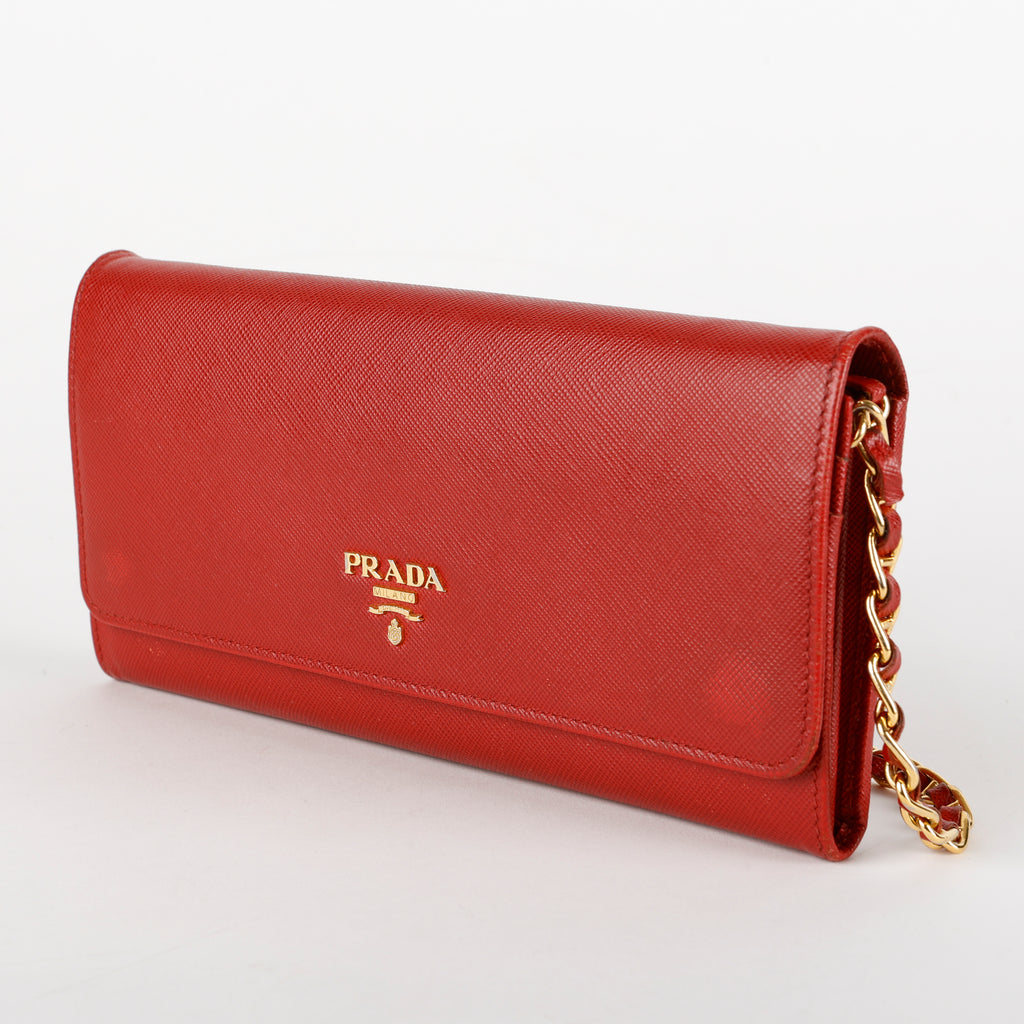 Wallet on Chain, Red Saffiano