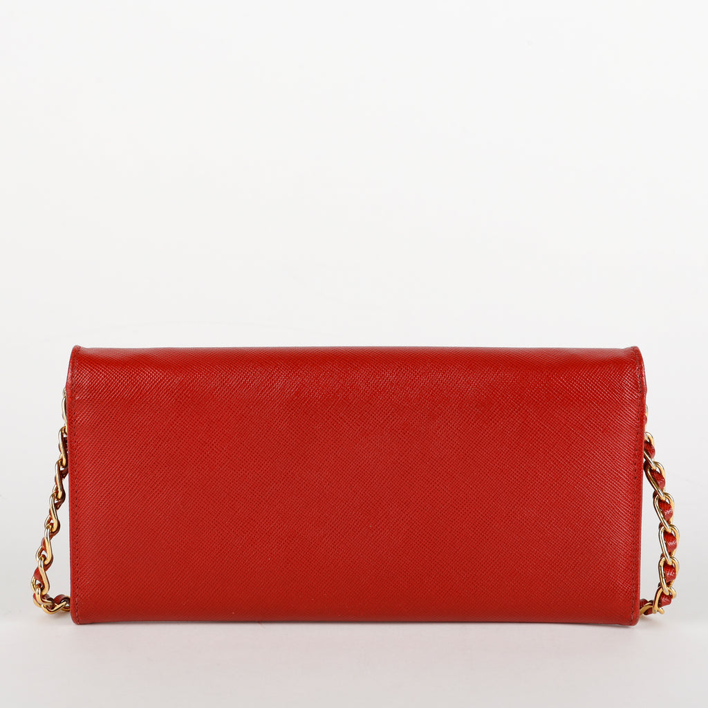 Wallet on Chain, Red Saffiano