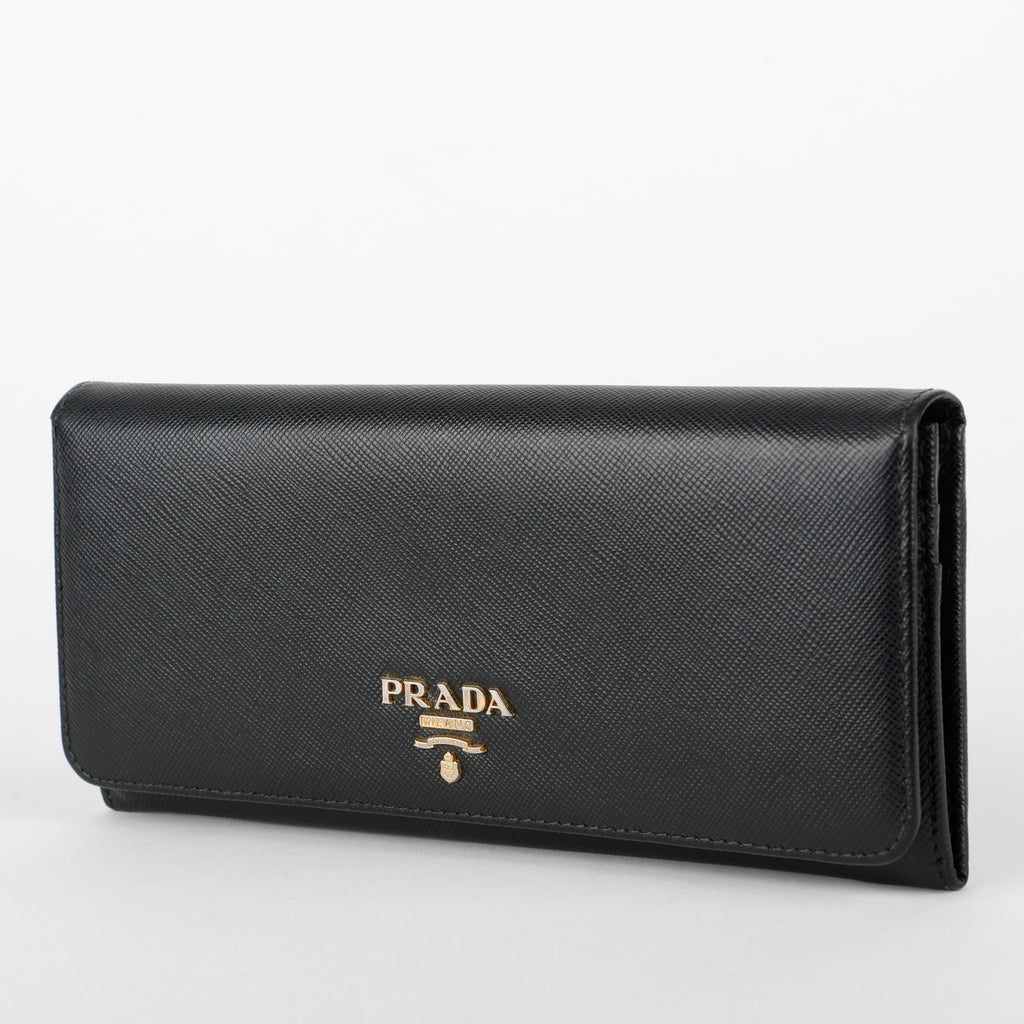 Continental Long Wallet, Black Saffiano 5247