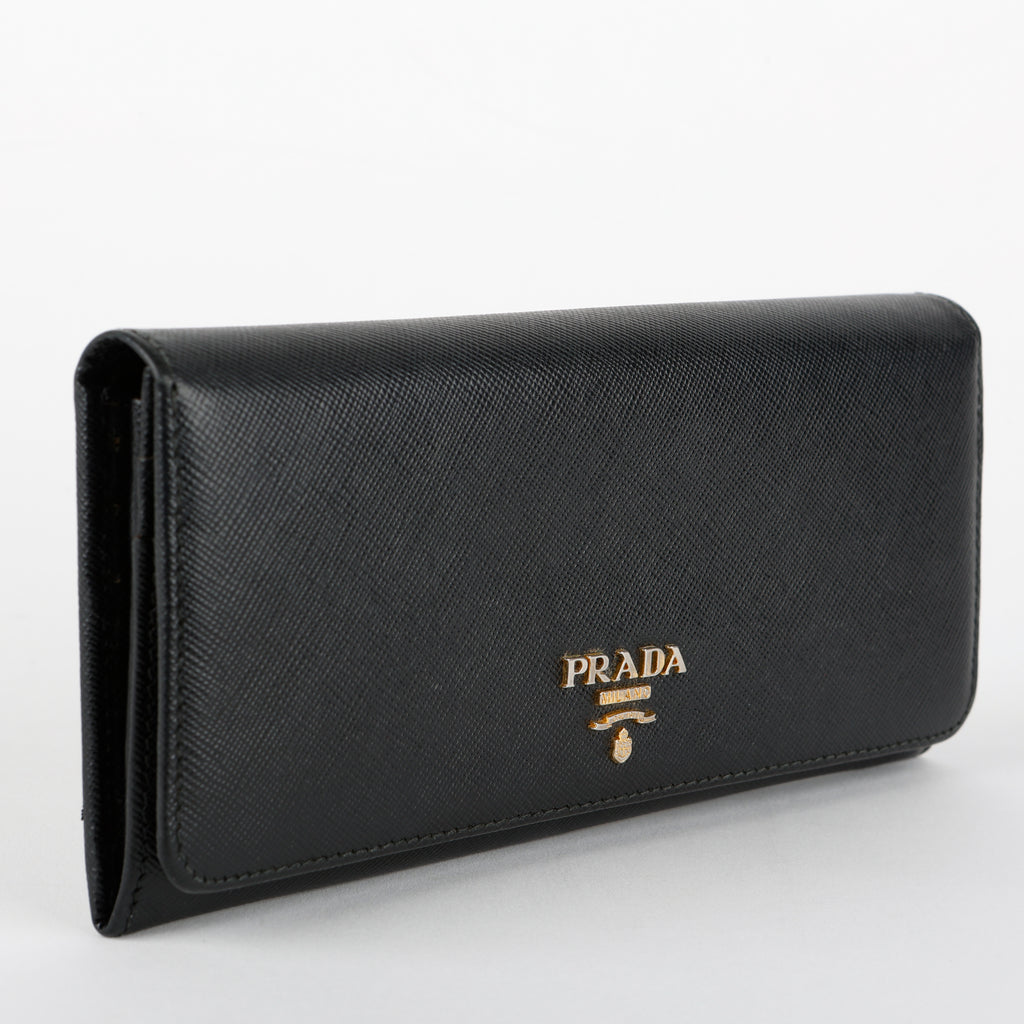Continental Long Wallet, Black Saffiano 5247
