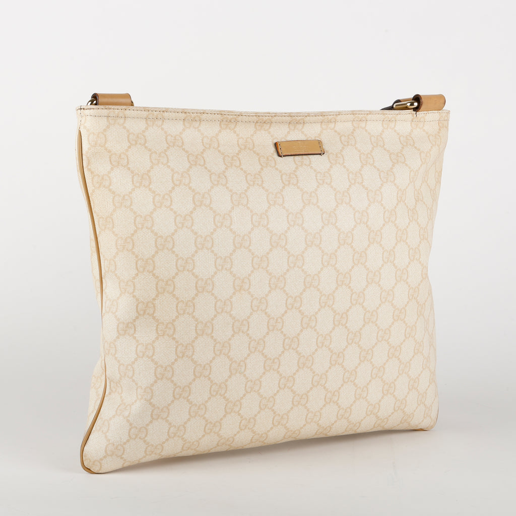 Supreme Flat Messenger, Cream Coated Canvas