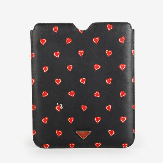 Saffiano Hearts iPad Mini Sleeve