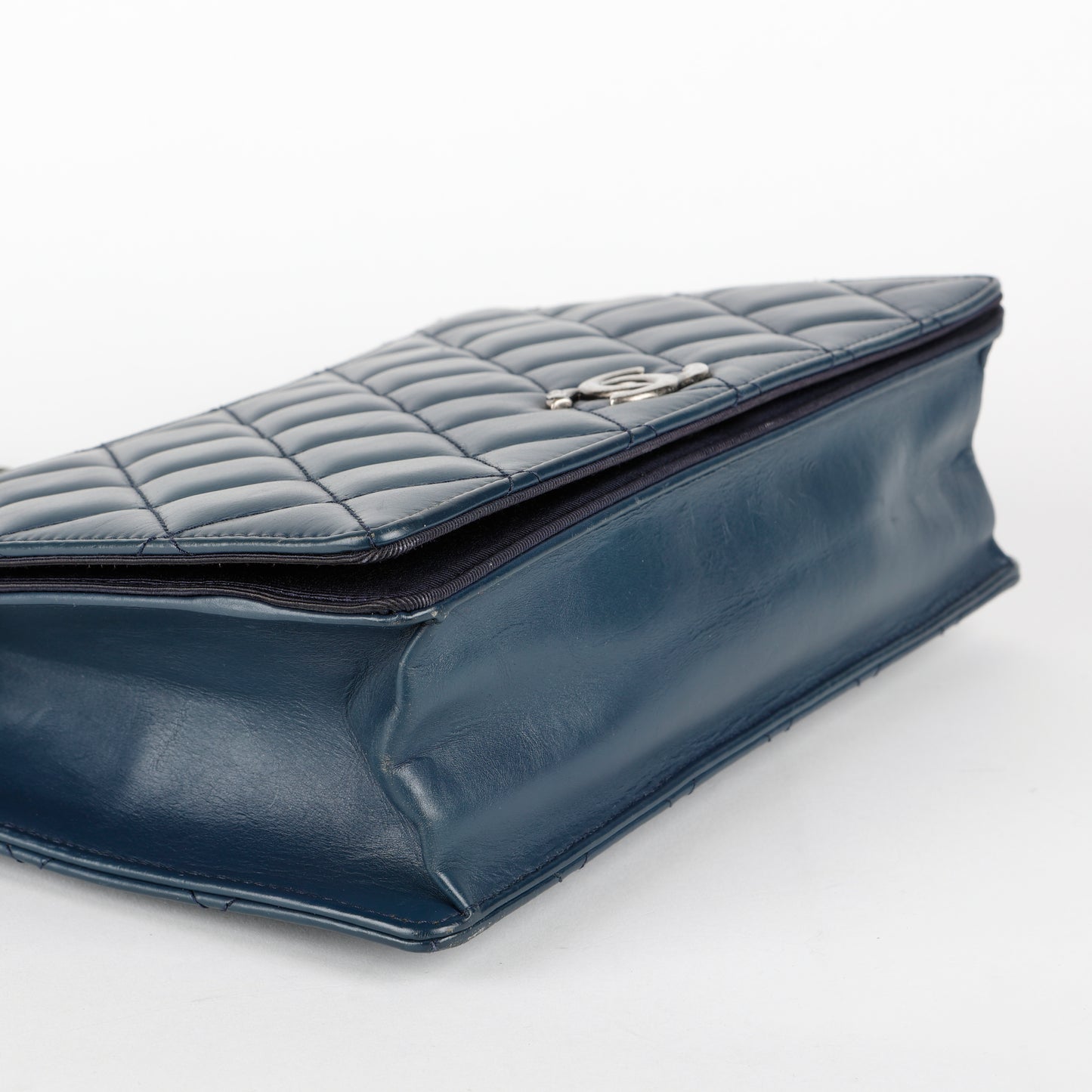 Medium Ballerine Flap Bag Navy and Black