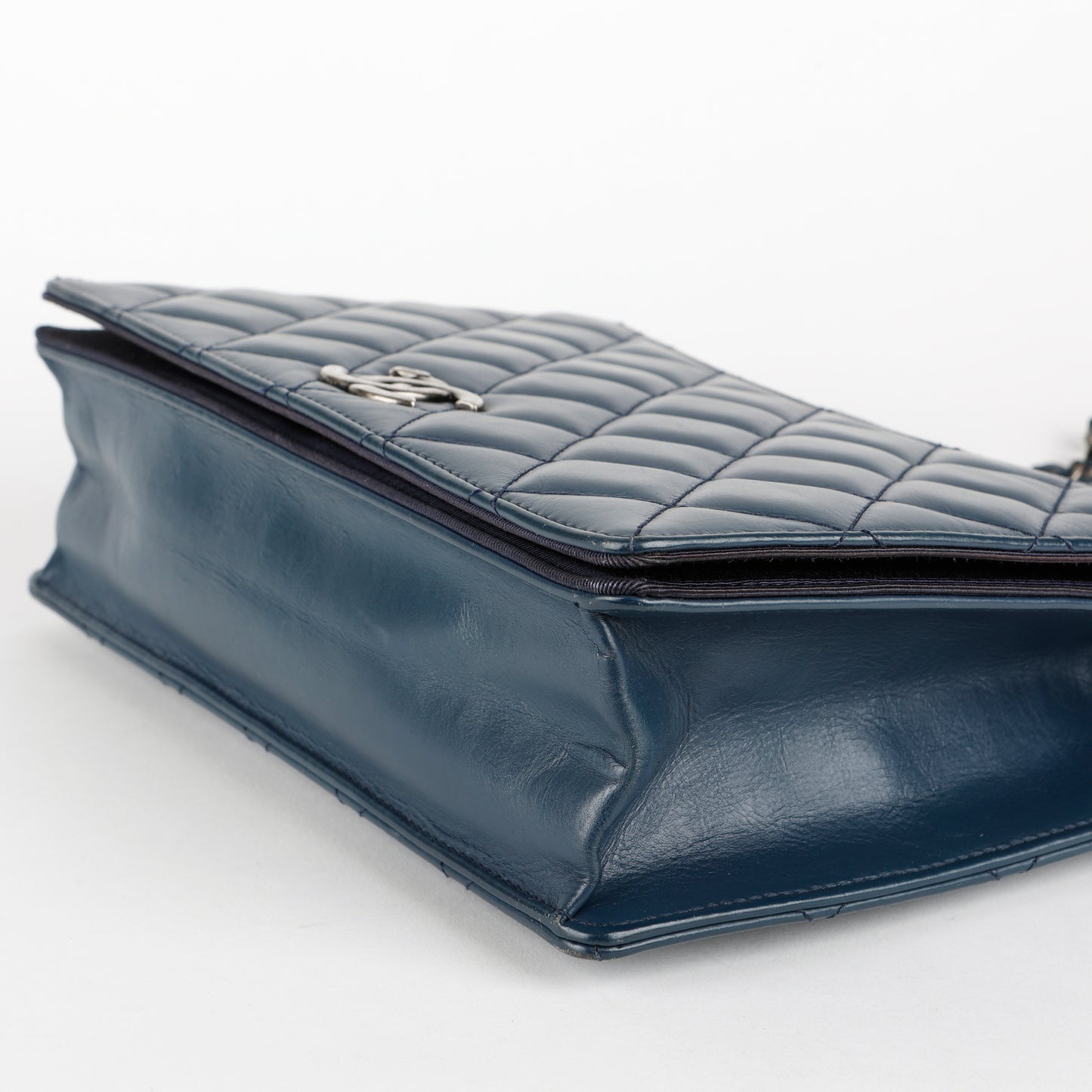 Medium Ballerine Flap Bag Navy and Black