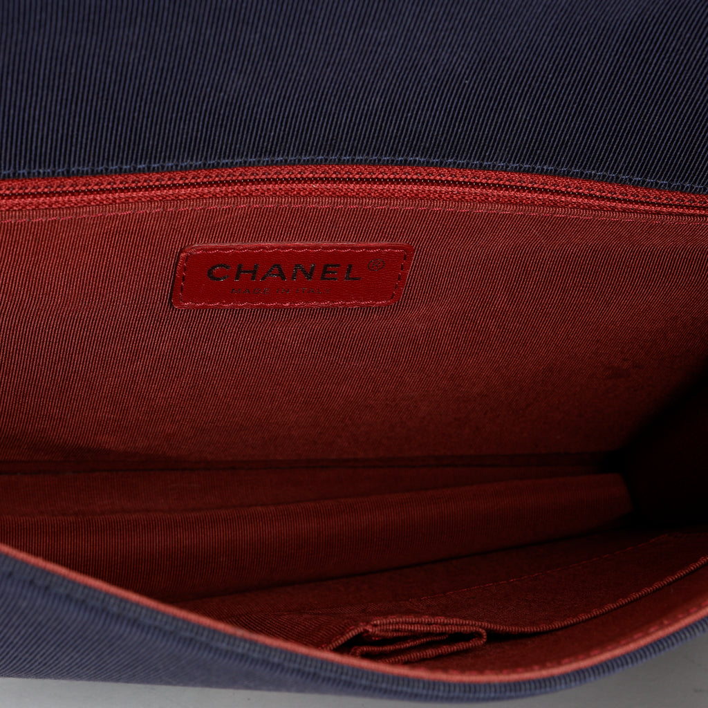 Medium Ballerine Flap Bag Navy and Black