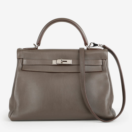 Kelly 32, Etain Evercolor Palladium Hardware