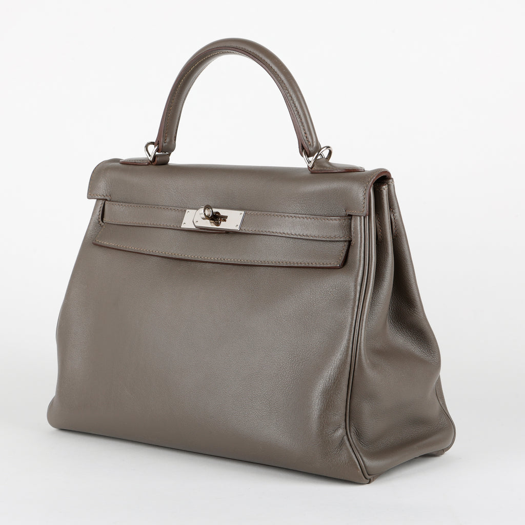 Kelly 32, Etain Evercolor Palladium Hardware