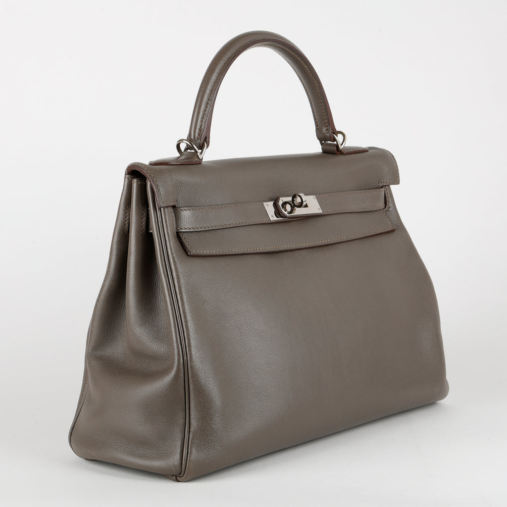 Kelly 32, Etain Evercolor Palladium Hardware