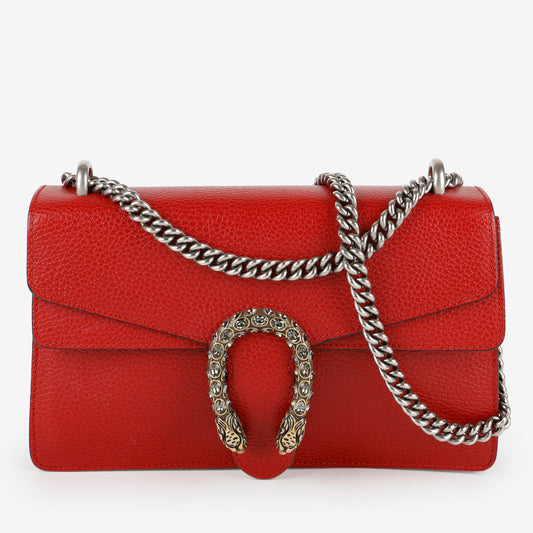 Medium Dionysus, Red Grained Calfskin