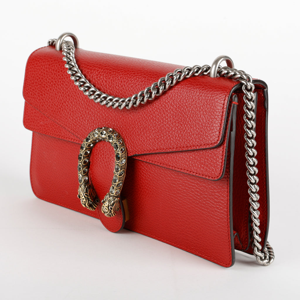 Medium Dionysus, Red Grained Calfskin