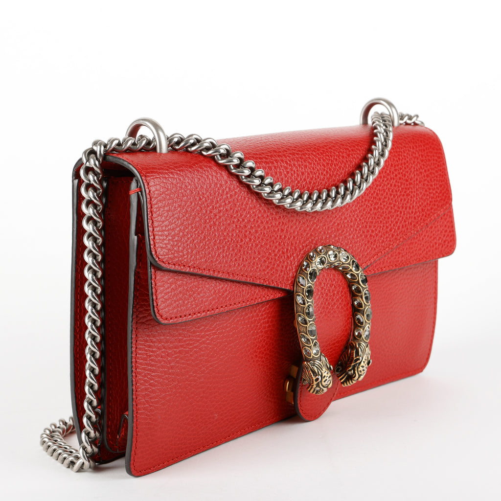 Medium Dionysus, Red Grained Calfskin