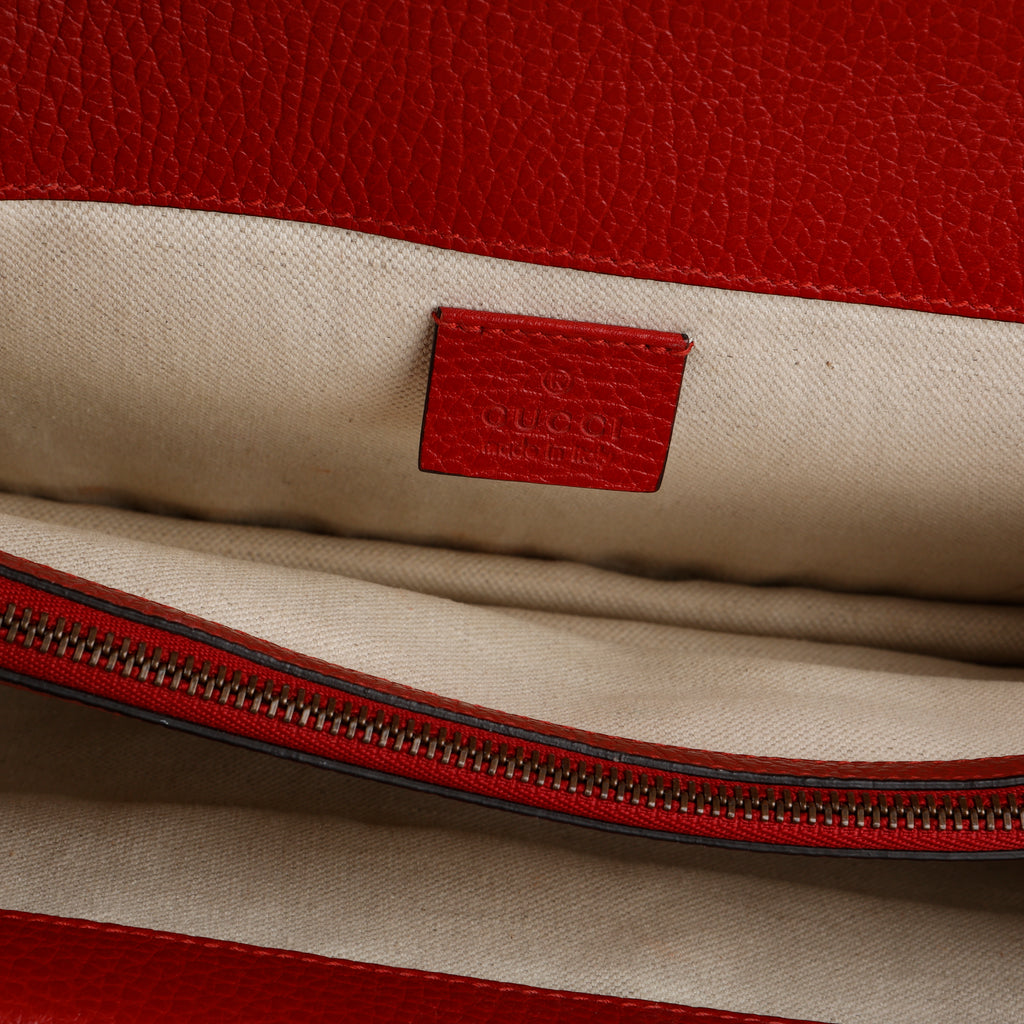 Medium Dionysus, Red Grained Calfskin