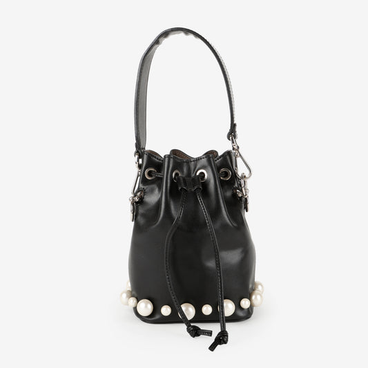 Mini Pearl Min Tresor Bucket, Black