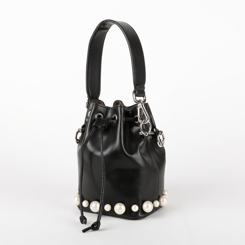Mini Pearl Min Tresor Bucket, Black