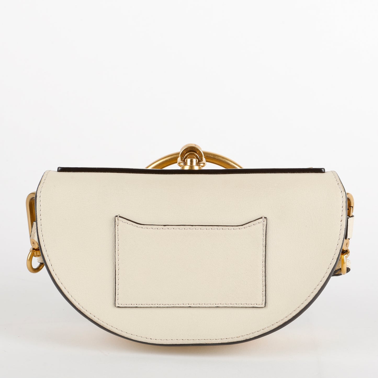 Small Nile Half Moon Bracelet Crossbody, Cream
