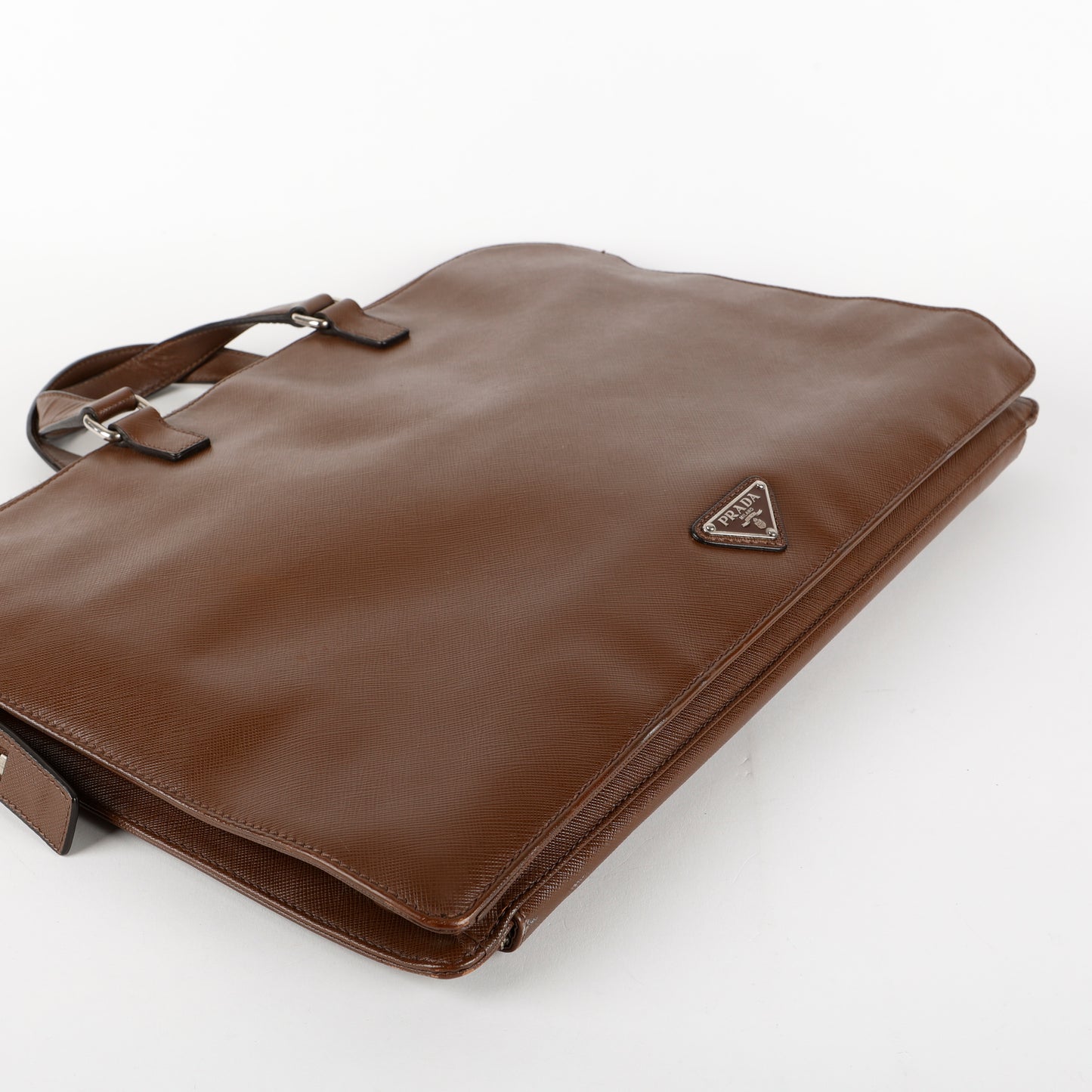 Brown Saffiano Laptop Bag