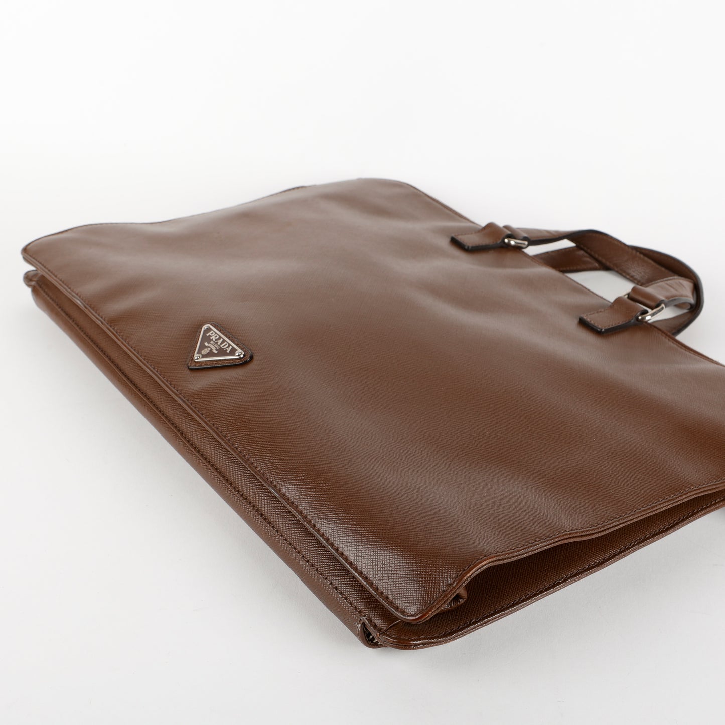 Brown Saffiano Laptop Bag