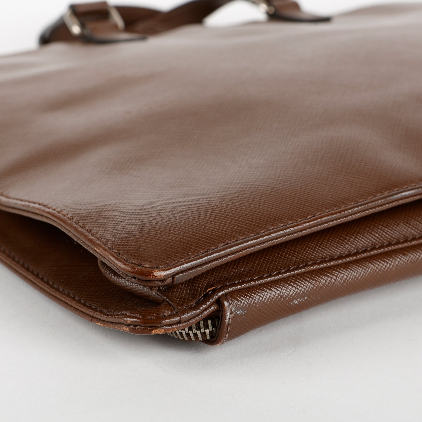Brown Saffiano Laptop Bag