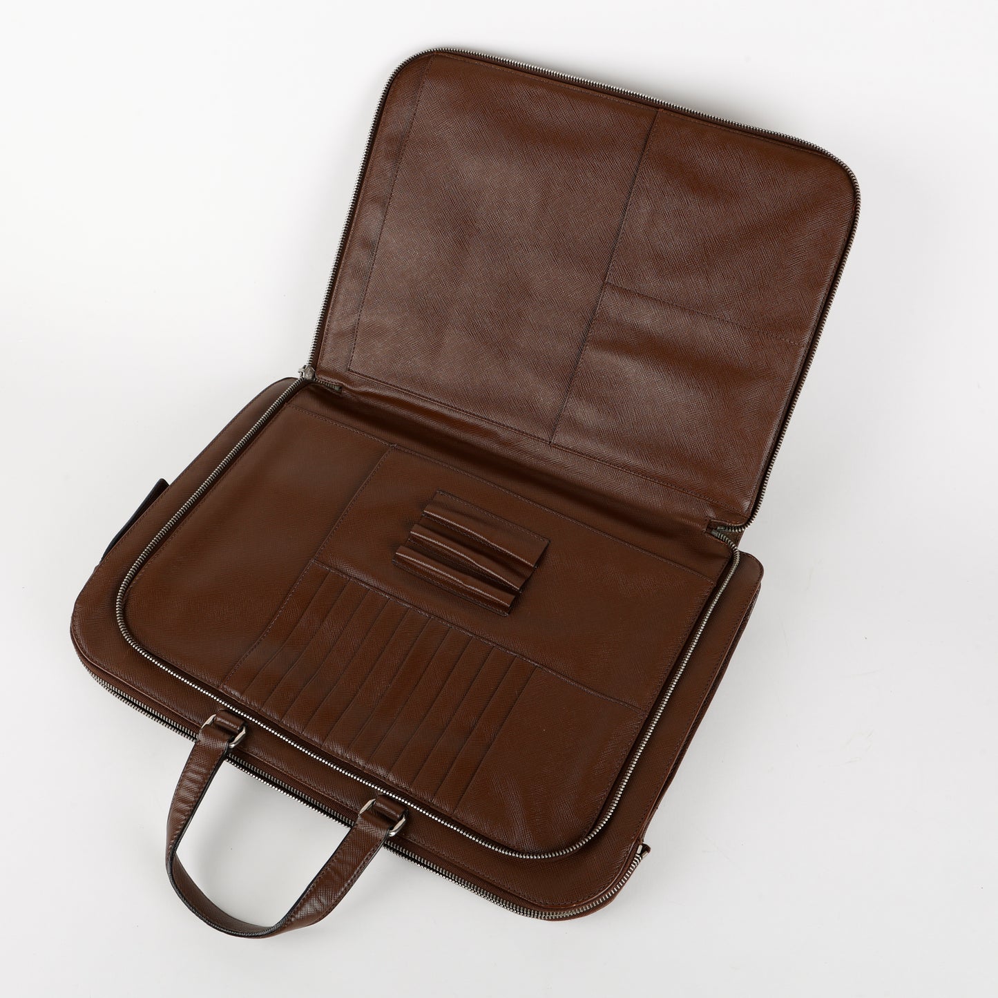 Brown Saffiano Laptop Bag