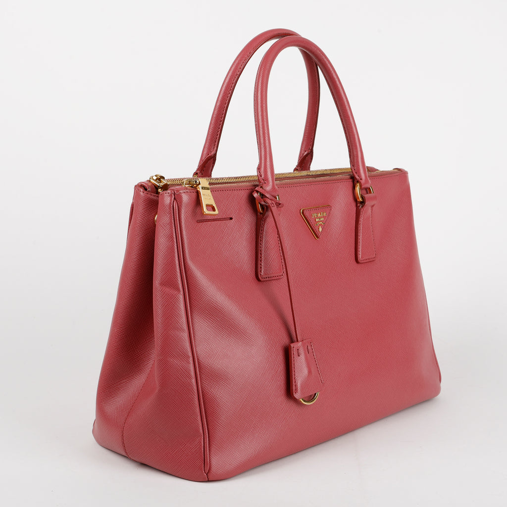 Medium Galleria, Rose Pink Saffiano