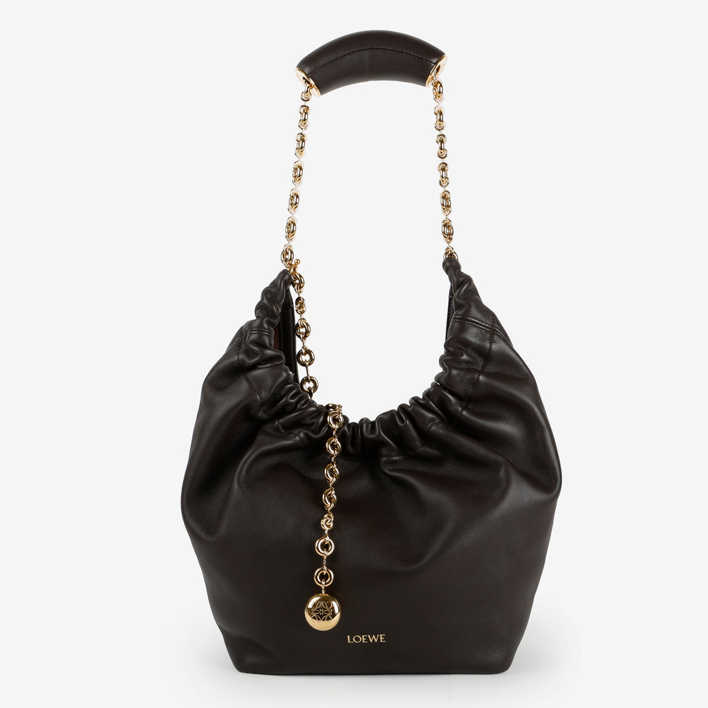 Small Squeeze Bag in Chocolate